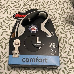 Flexi Comfort Retractable Dog Leash - Black and Gray